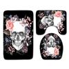 Toilet Three-Piece Floor Mat Bathroom Toilet Carpet Doormat