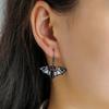 1 Pair of Women's Earrings Retro Style Bat-shape Halloween Earrings