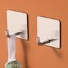 Durable Adhesive Hooks Set With Stainless Steel Finish For Wall Tool Storage