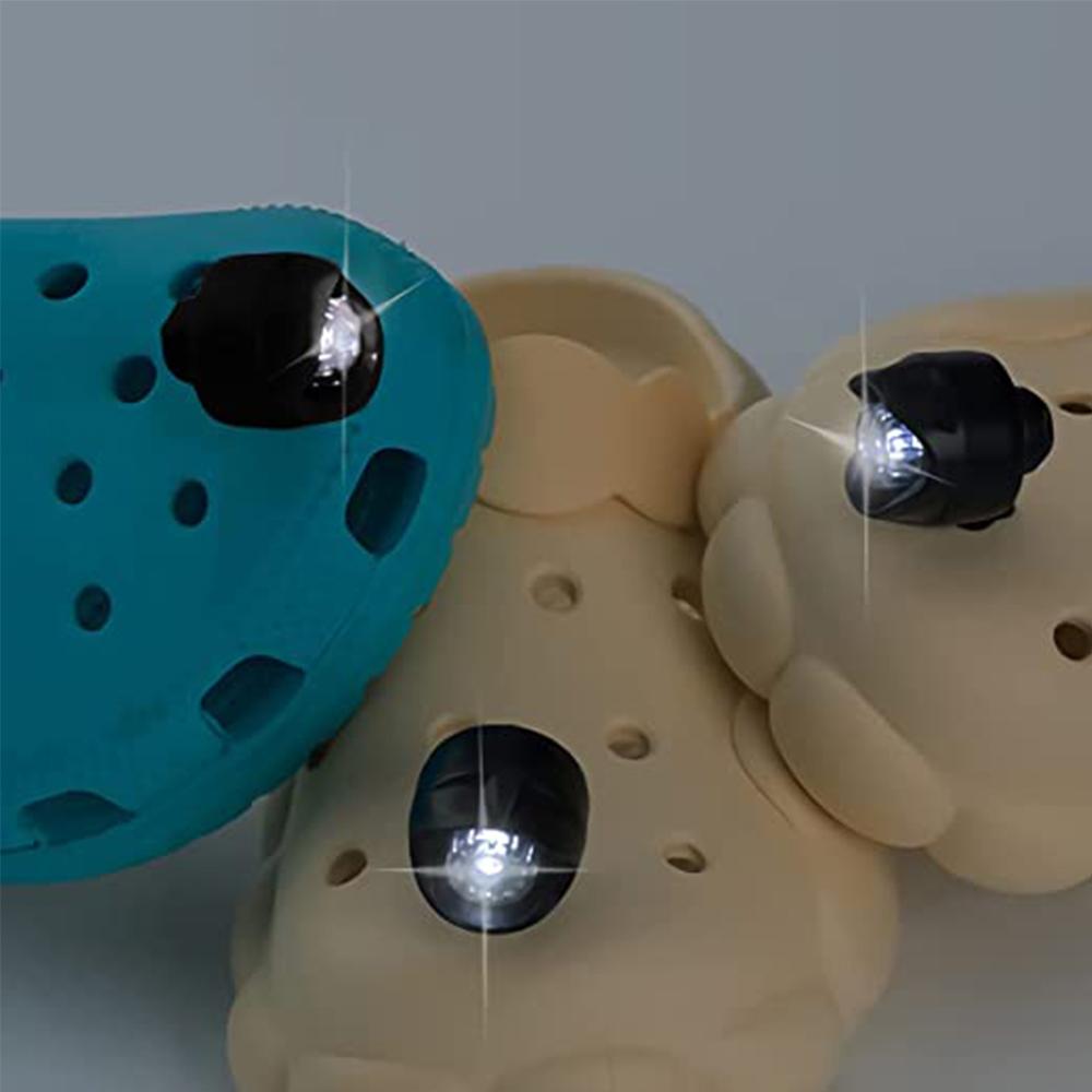 2pcs Headlights for Croc Shoes for Outdoor Running Hiking for Adults and Kids