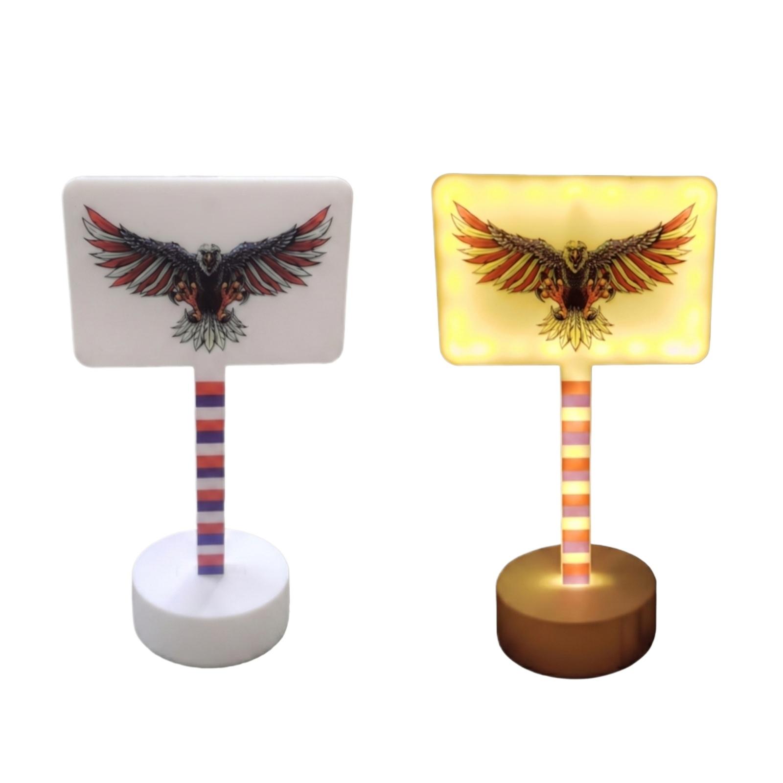 

LED American Flag Night Light Table Lamp Independence Day Decoration Bar Festival Party Atmosphere Light Battery Operated One Size
