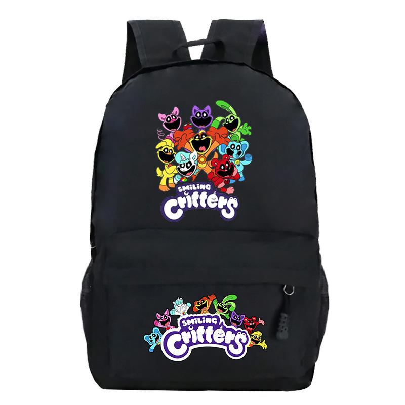 Smiling Critters Smiling Animals College Style Boys And Girls Junior High School Students School Bag Casual Backpack
