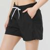 Vans Solid Color Outdoor Sports Elastic Waist Straight Loose Casual Shorts Women Shorts Black VN0A5AR7BLK
