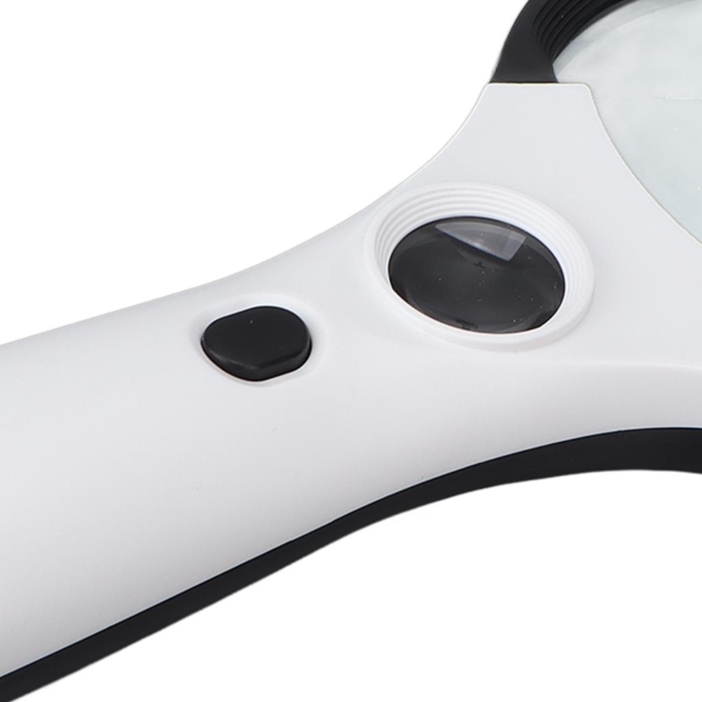 LED Magnifying Glass Good Light Transmittance 4 LEDs High Definition Handheld Magnifying Glass for Reading