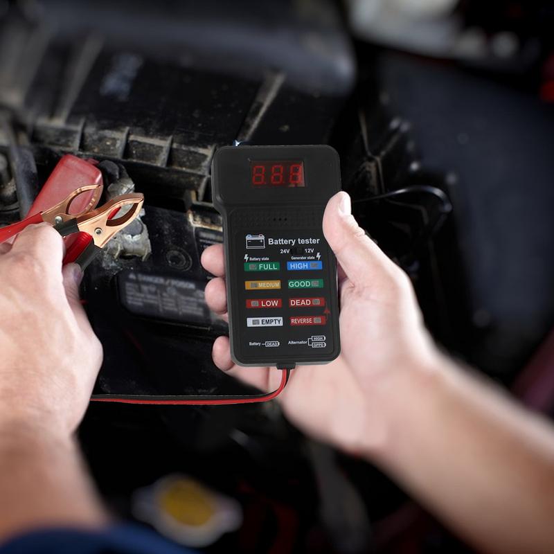 Batterietester Automobil 12V/24V Voltmeter Und Ladesystem-Analysator Automobil-Lasttester Indikator Elektrische Werkzeuge Mit