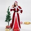 Dress Christmas Cosplay Cloth Hat Women Evening Dress Elegant Santa Claus Cosplay Costume  Adults