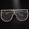 Fashion Eyeglasses with Rhinestones Colorful Sunglasses Hollow Eyeglasses Alloy Texture Suitable for Festivals and Shows
