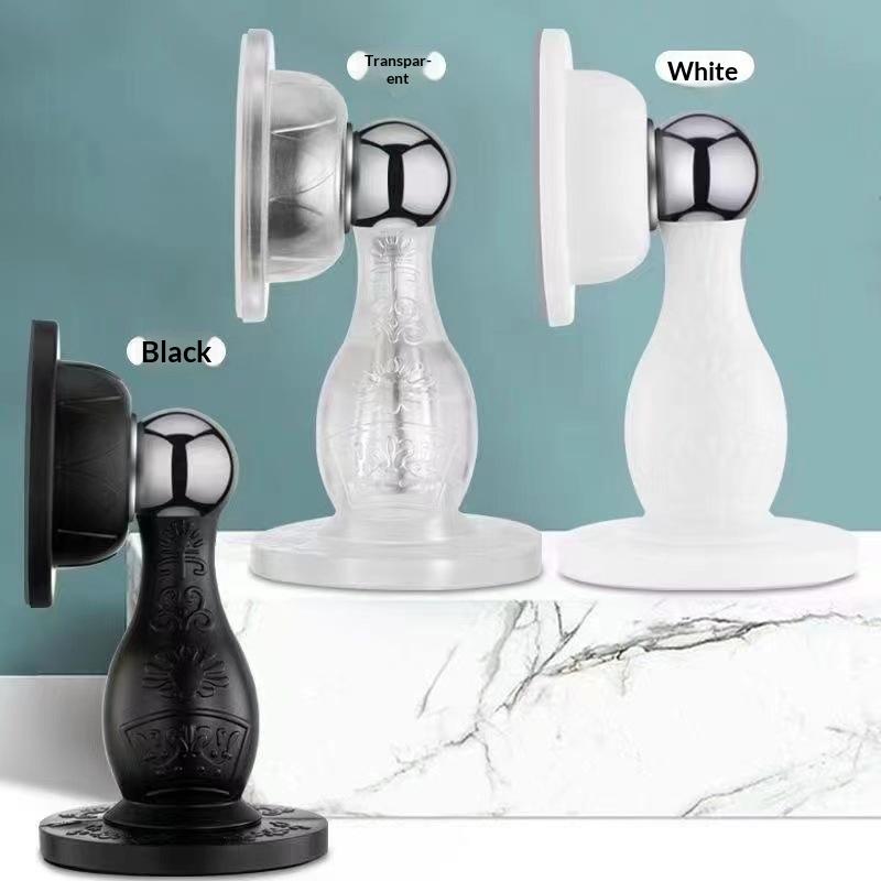 Magnetic Pvc Door Stopper No Drilling Strong Suction Protects Doors For Home Bedroom Office Bathroom