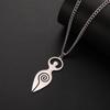 LIKGREAT Collana con Ciondolo Dea Ecate Acciaio Inossidabile Talismano Wicca Pagana Collana Dea Spirale Amuleto Magico Gioielli