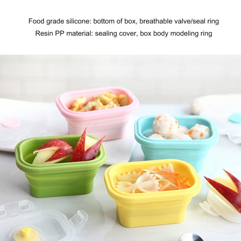 1 Set Of Children's Food Storage Box-/pink/blue/yellow/green, Children's Lunch Box And Food Preparation Container, Stackable And Microwave Safe