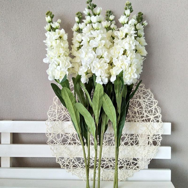Artificial Hyacinth Green Leaves Violet Fake Silk Artificial Flowers Mariage Birthday Party Bridal Floral Home Decoration
