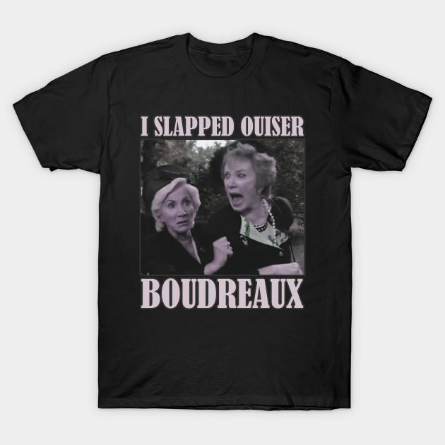 

Men Black Print T-shirt Steel Magnolias - I Slapped Ouiser Boudreaux No-Cut Transfer Paper Print Cotton Tshirt 2XL чёрный