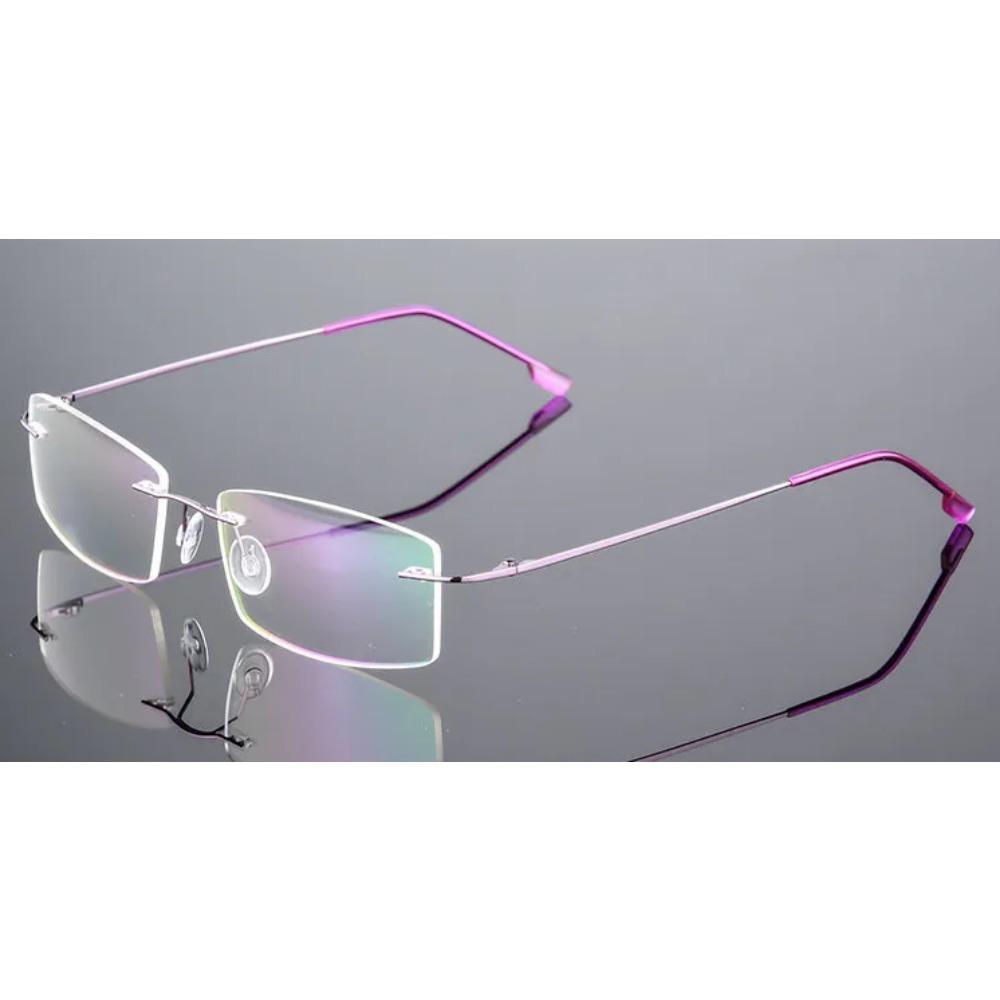 Anti-blue light rimless prescription glasses men women titanium myopia glasses short-sighted eyeglasses reading glasses eyewear