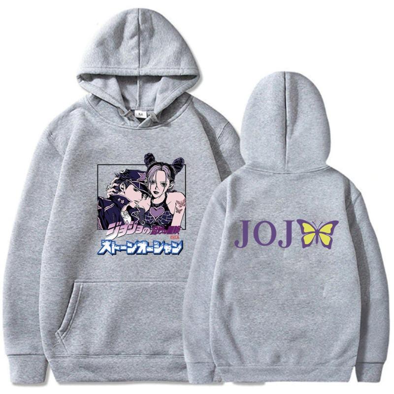 Bizarre Adventure Jojo Men's Hoodies Boys Harajuku Girls Pullover Fancy Music Gift Loose Comfortable Sweatshirt