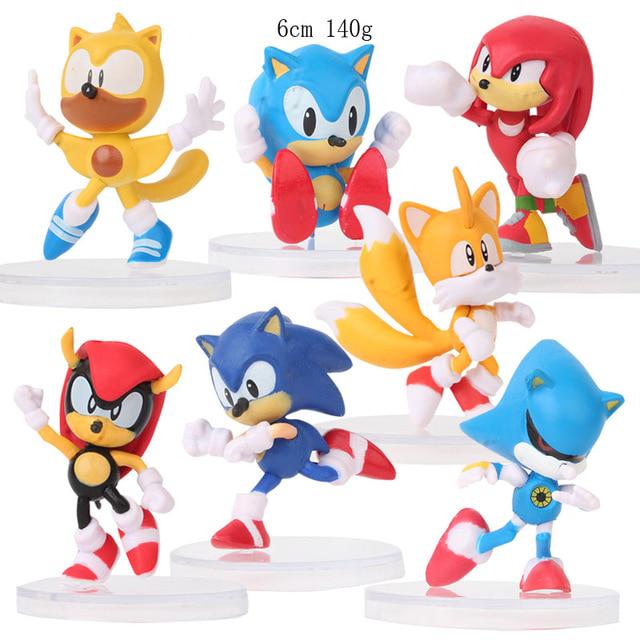 Sonic the Hedgehog 6Pieces/Lot Figures PVC Shadow Tails Characters 2019 Sonic the Hedgehog 6Pieces/Lot Figures PVC Shadow Tails Characters 2019