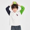 Boys' Vibrant Color Block Long Sleeve Polo T-Shirt
