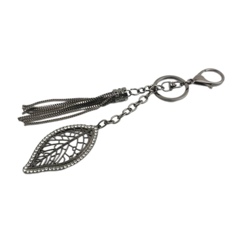 Exquisite Plant Leaves Bag Keychain Pendant Fashionable Car Keychain for Women Girls
