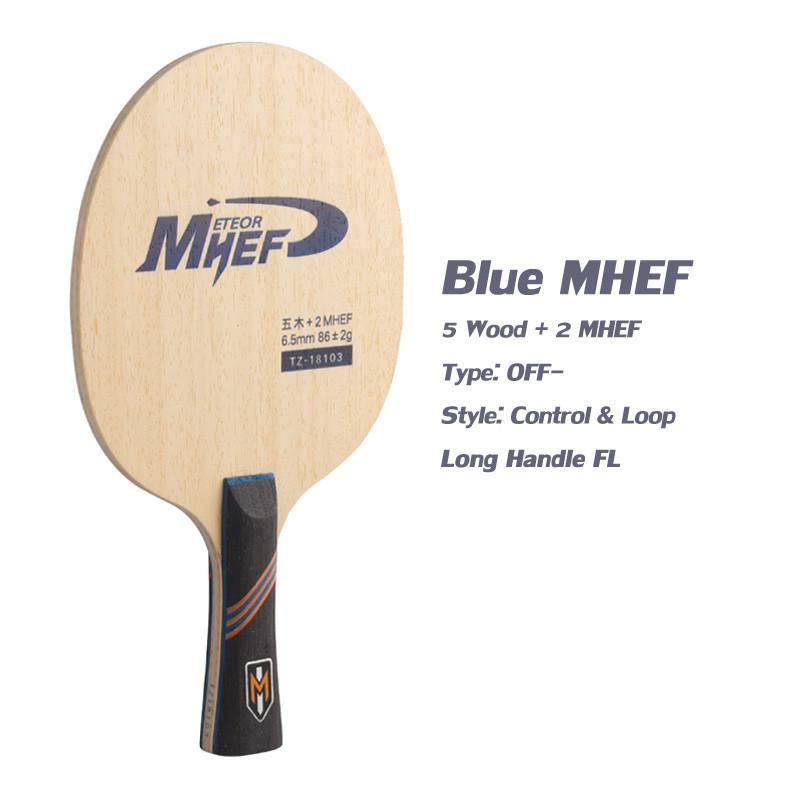 

METEOR СИНИЙ ЖЕЛТЫЙ MHEF Модифицированное высокоэластичное волокно Лезвие для настольного тенниса Карбоновая ракетка Ракетка для пинг-понга Весло