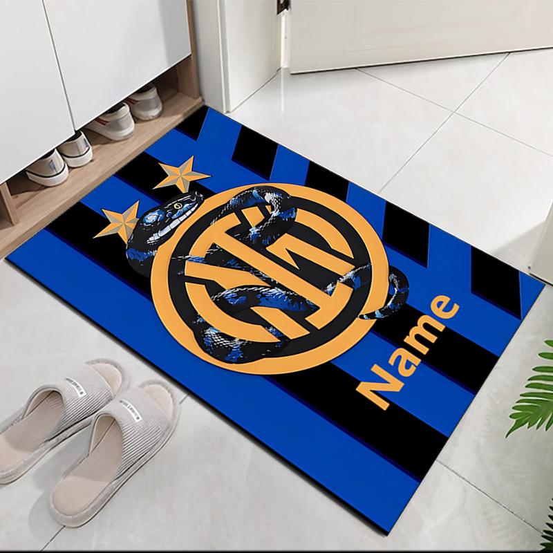 Custom Name Inter Milan Printed Carpet, for Office Chair Living Room Bedroom Kitchen Room Decor Gifts.