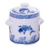 Wutuo Blue & White Ceramic Double-Lid Stew Pot