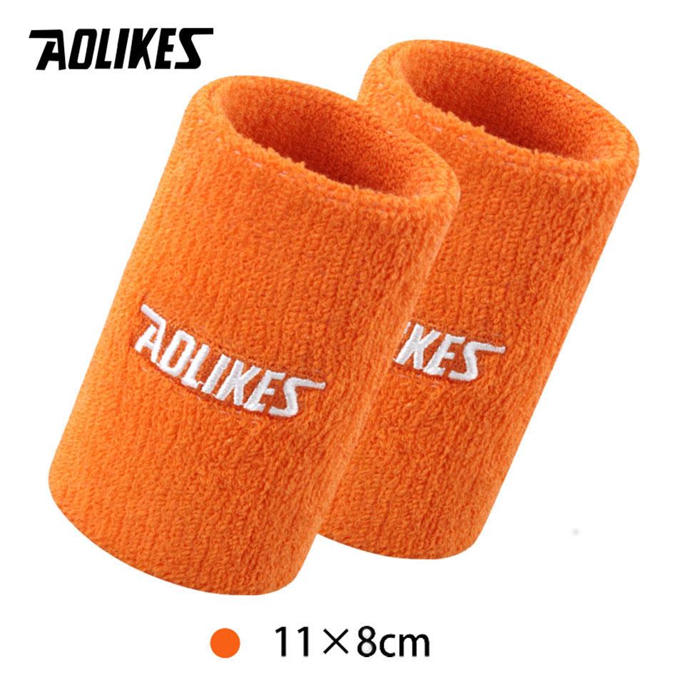 Aolikes Wrist Sweatband Tennis Sport Wristband Volleyball Gym Wrist Brace Support Sweat Band Towel Bracelet Protector 8 /11Cm