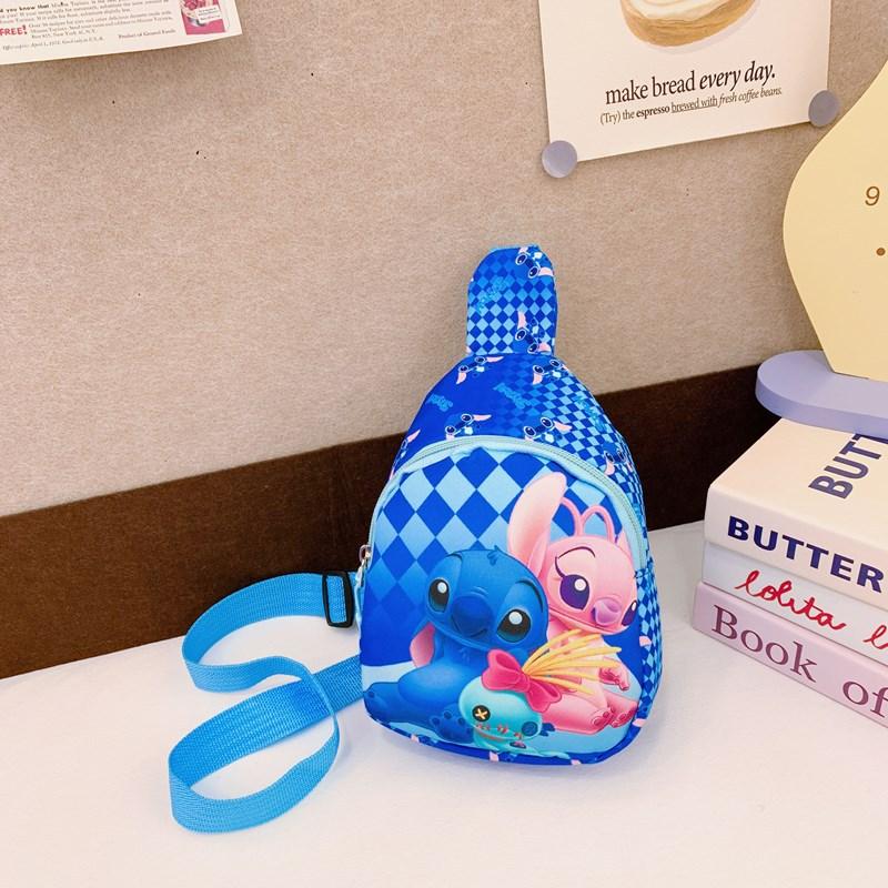 Disney Children s Bags Children s Outdoor Crossbody Bag Cartoon Kindergarten Cute Chest Bag Stitch Coin Accessory Bag A