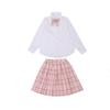 Girls School Uniform Costume Cosplay Plaid Skirt Suit Coat + Shirt + Skirt 3 Piece Set