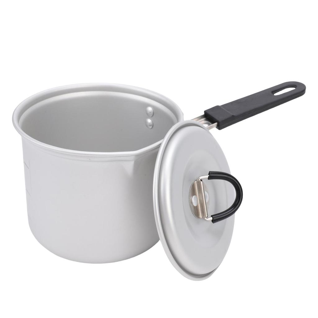 Folding Camping Pot 770ml Lightweight Portable Cooking Pot with Lid and Foldable Handle for Outdoor