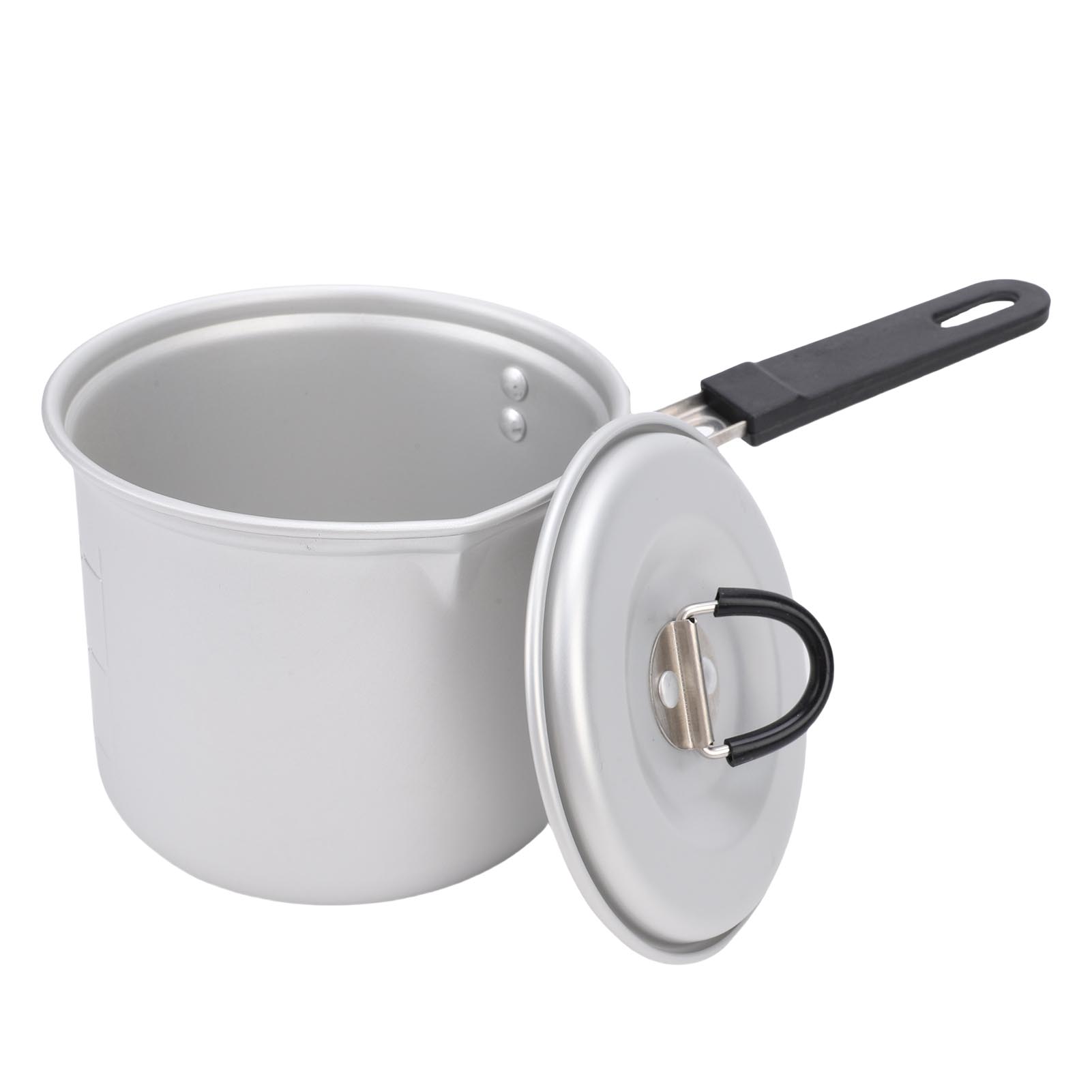 Складной походный котелок 770 мл Легкий портативный котелок для приготовления пищи с крышкой и складной ручкой для улицы