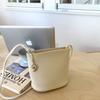 Small Bag Summer Minimalist and Versatile Shoulder Messenger Bag Women's Mobile Phone Bag Lychee Pattern Bucket Bag