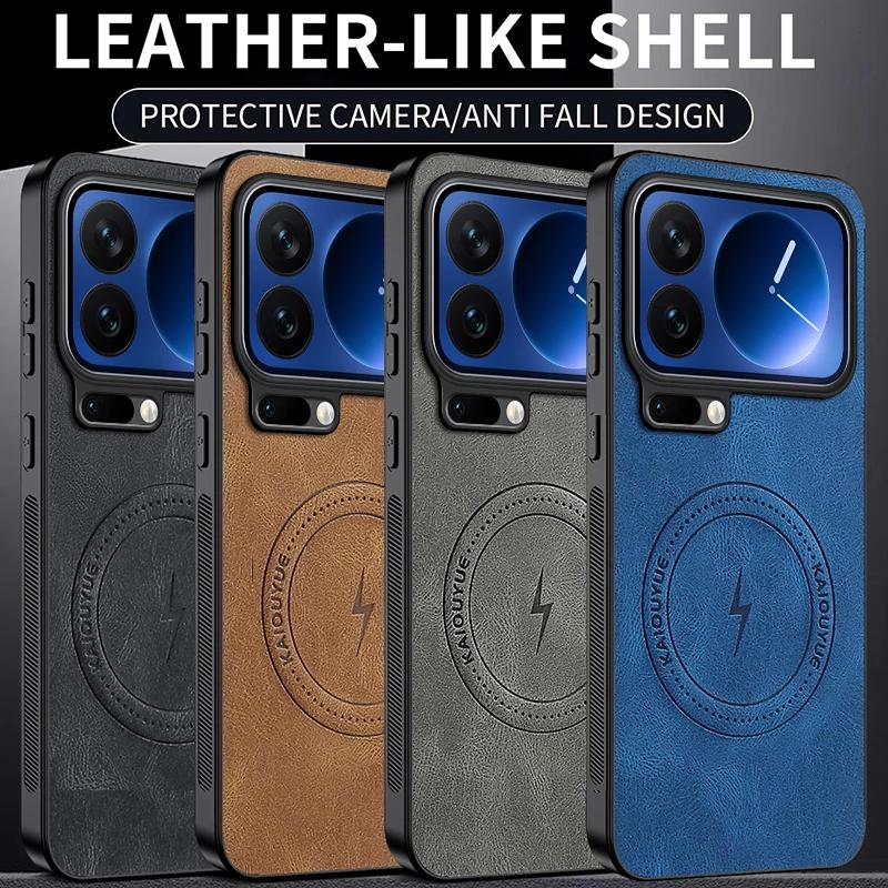 For Xiaomi 17 Pro Max Case for Magsafe Luxury Sheep Leather Skin Magnetic Matte Cover for Xiaomi Mi 17pro Anti-drop Bumper