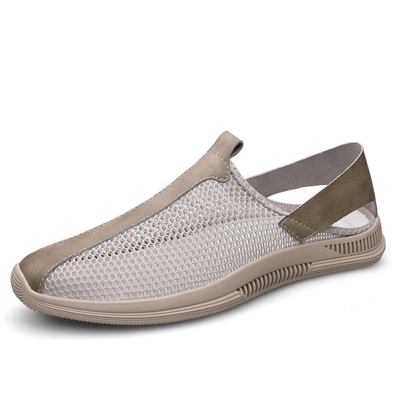 Men's Breathable Mesh Slip-On Casual Shoes, Soft Sole, Large Sizes