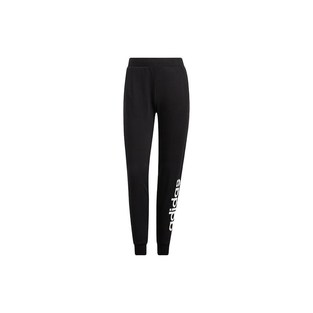 Adidas Neo Logo Print Mid-Rise Slim Fit Sports Pants Women Pants Black HI4653