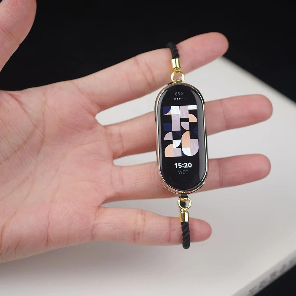 Mi Band 8 7 6 5 4 3 Strap For Mi Band 9 New Design Bracelet for xiaomi Smart Band 8 NFC Wristband Twist Rope Mi 8 Accessories
