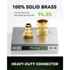 Quick Connect Hose Fittings 3/4" GHT - Solid Brass Garden Hose Connectors, No-Leak Design & Universal Fit for Instant Connection (2 Sets)