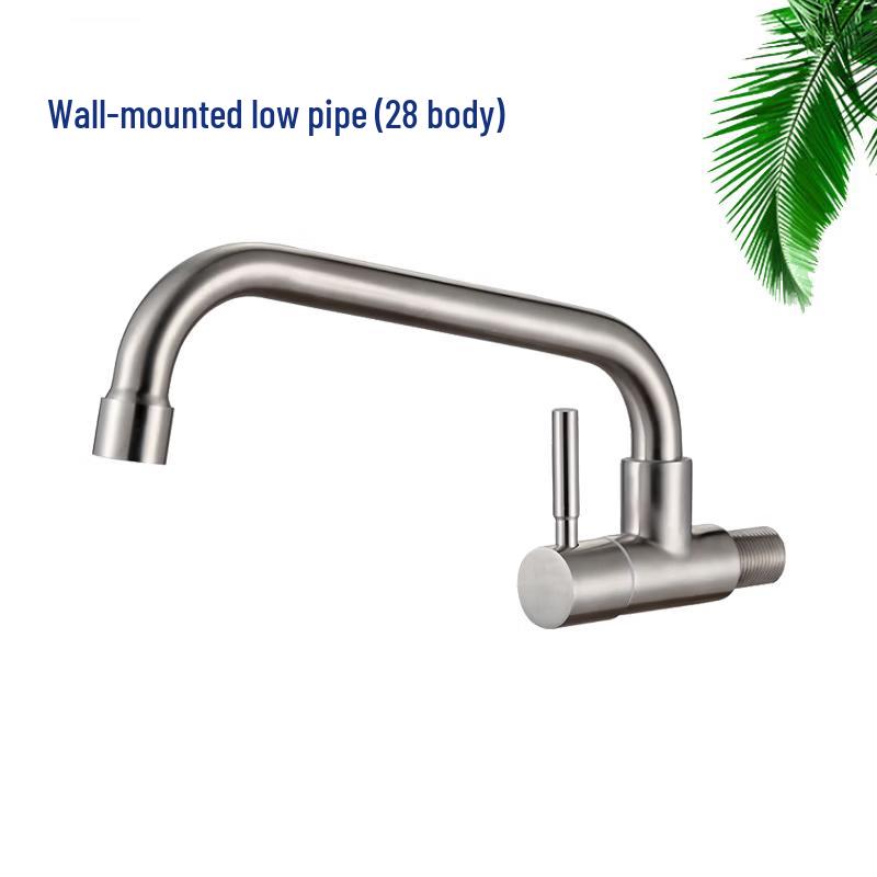TLXT Stainless Steel Wall-Mounted Kitchen Faucet