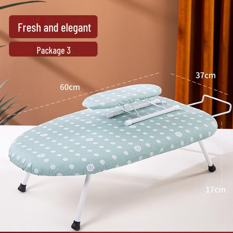 Compact Folding Desktop Ironing Board for Household Use