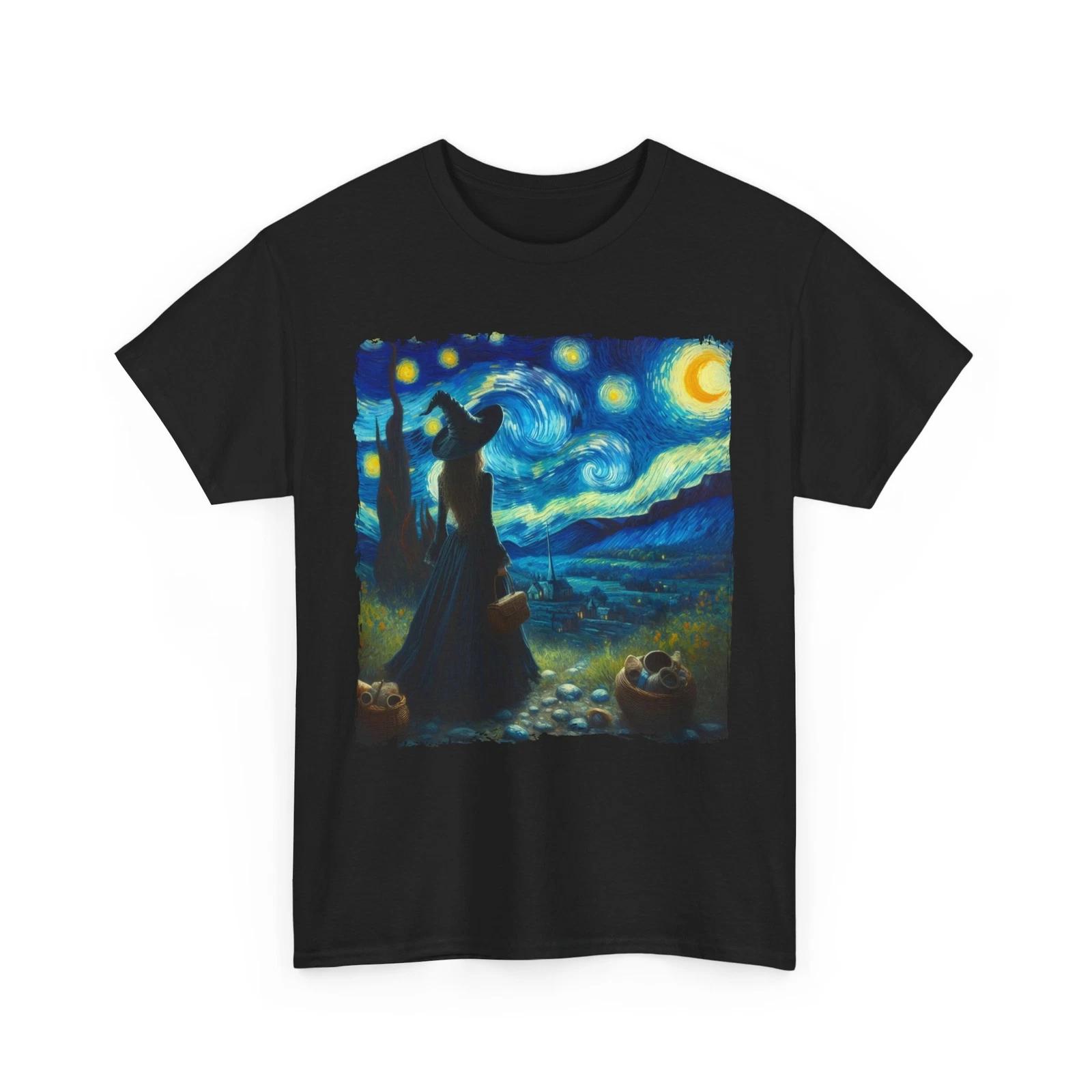 Van Gogh Witch Starry Night Tee | Inspired by the Iconic Starry Night 2XL