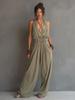 2026 Zomer Strandresort V-hals Halter Jumpsuit voor Dames