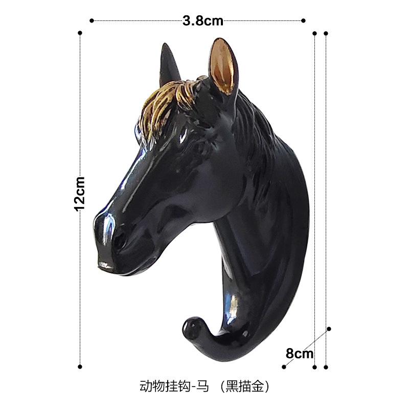 Wall Mounted Animal Head Rack Coat Cap Wall Hanger Horse Giraffe Elk Elephant Hook Decorative Room Decor Bathroom Accessory