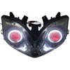 Motorcycle Custom Angel Eyes LED Headlight Assembly HID Projector Bi-Xenon Head Light Lamp For Honda CBR 600 CBR600 F4i 2001-07