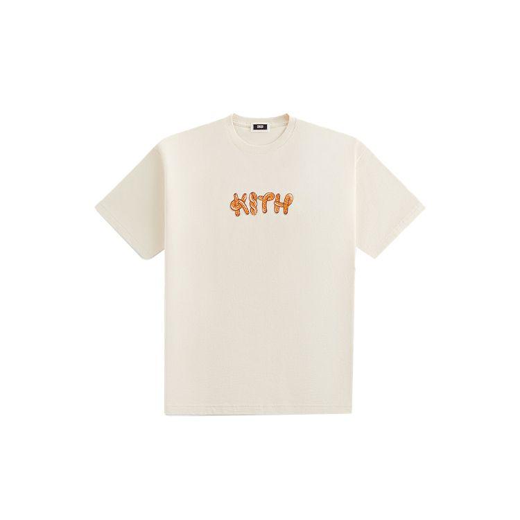 Kith Treats Series Ss24 Letter Print Crew Neck Casual Pullover Short Sleeve T-Shirt Unisex T-Shirt Khaki KHT030126-102
