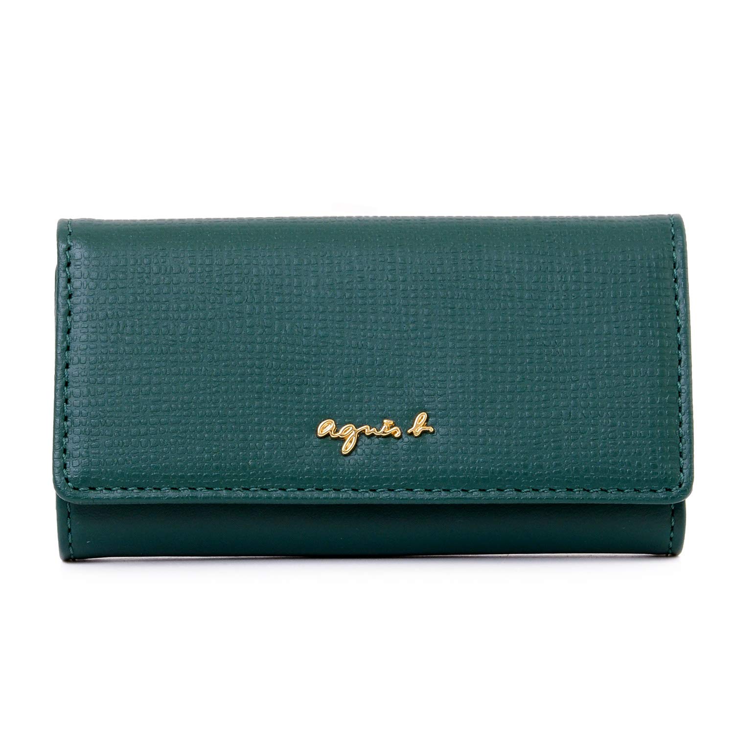 

engraving agnes VOYAGE leather key case with shop bag no name [Name possible] (agnes b. VOYAGE) b. 6-row HW11-05 HW11Z-05 (green, engraving) зелений