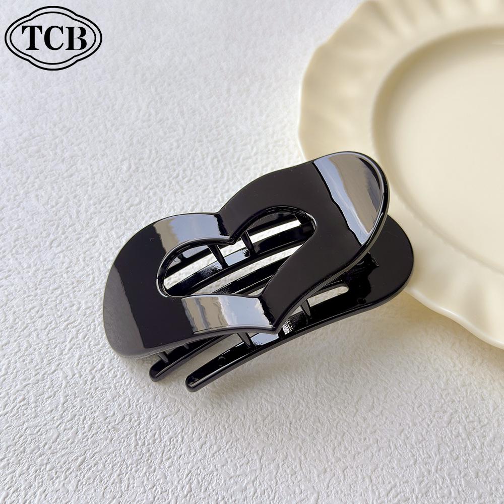 2025 New Leopard Print Heart Claw Clip for Women – Elegant, Non-Damaging, Large Capacity Hair Accessory for Half-Up Hairstyles