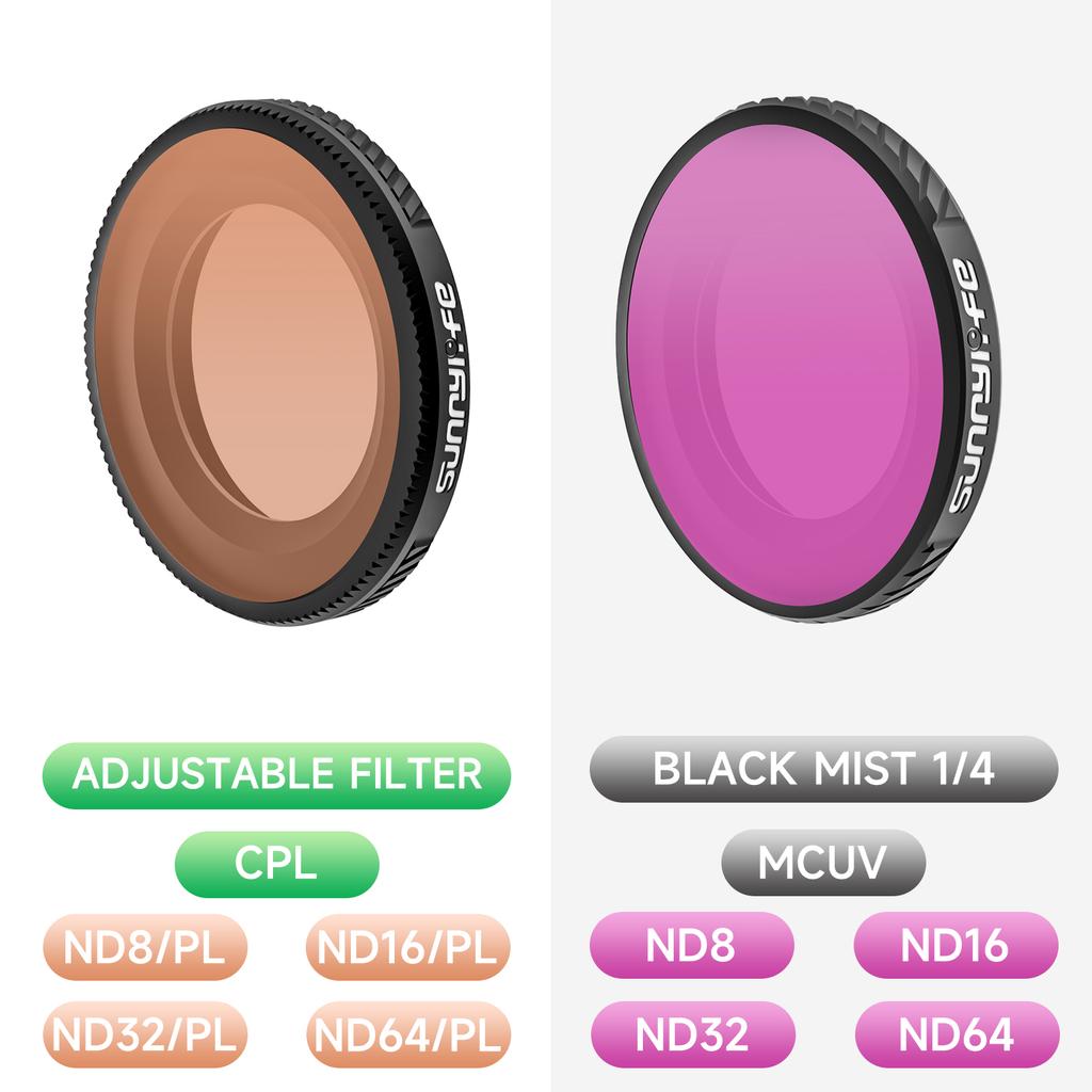 Lens Filter For DJI Osmo Nano MCUV CPL ND8/16/32/64 NDPL Black Mist 1/4 Lens Filter Set For DJI Osmo Nano Camera Accessories