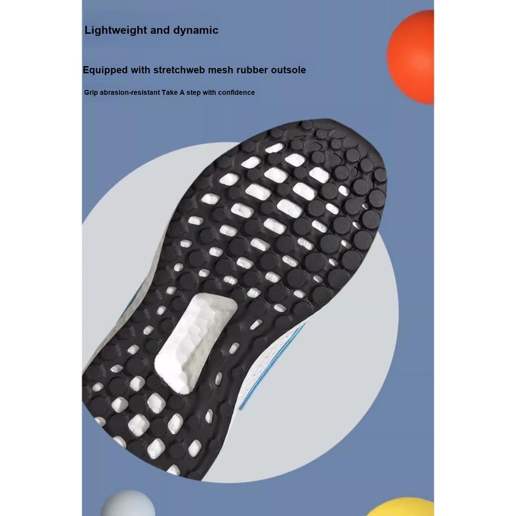 Adidas Pureboost 22 Fabric Comfortable Sports Durable Low-Top Kids Running Shoes Kids Running Shoes White Blue GZ2601