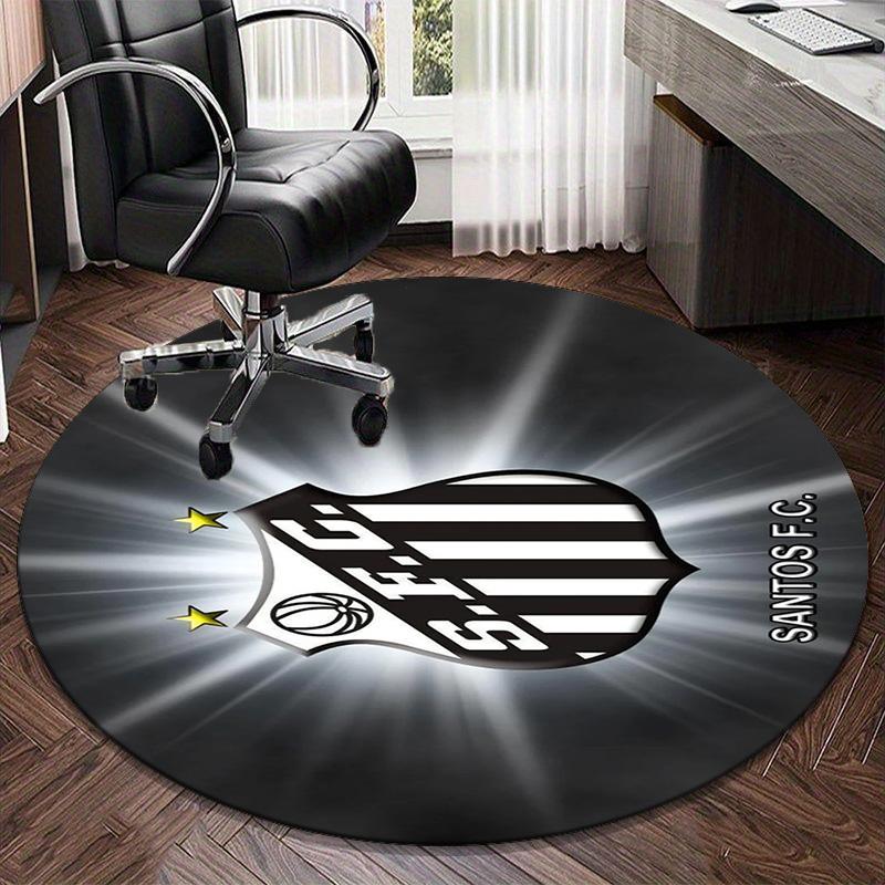 1 Stück runder Teppich Fc Wappen Design Gedruckter Runder Teppich, Teppich für Home Office, Runder Stuhlteppich, Dekorativer Teppich Fan Geschenke Weihnachtsgeschenk