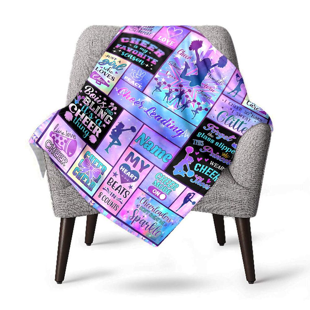 Cheerleader Outdoor Customize Your Name Blanket Comfortable Soft Lightweight Allseason Multipurpose Blanket For Travel Camping Picnics Sofa Office Bed