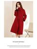 Women's Extra Long Stand Collar 100% Wool Coat - Double-Faced, Loose Fit, Fashionable Autumn/Winter Wear