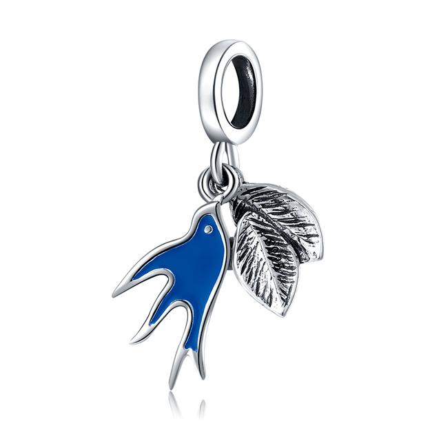 925 Sterling Silver Microphone Shape Flamingo Pink CZ Beads Fit Original Designer Charms Bracelet Bangles DIY Jewelry Making